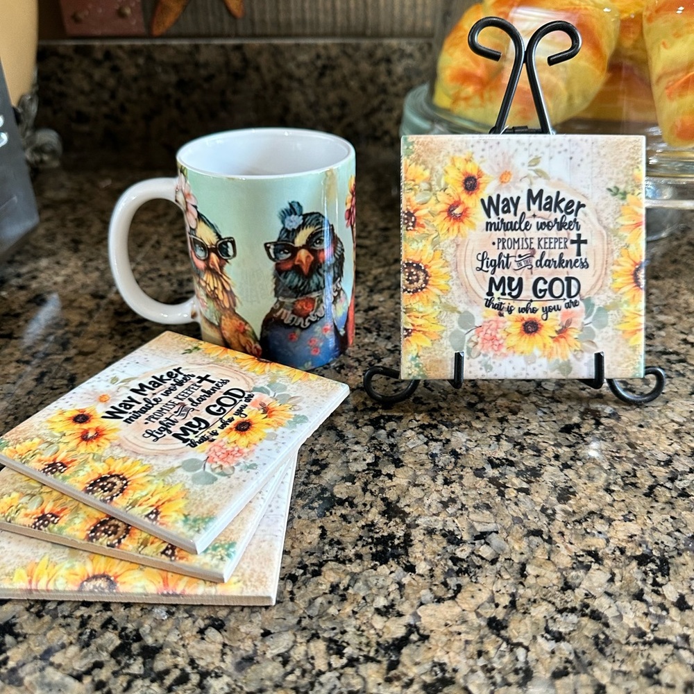 Ceramic Coaster with cork back